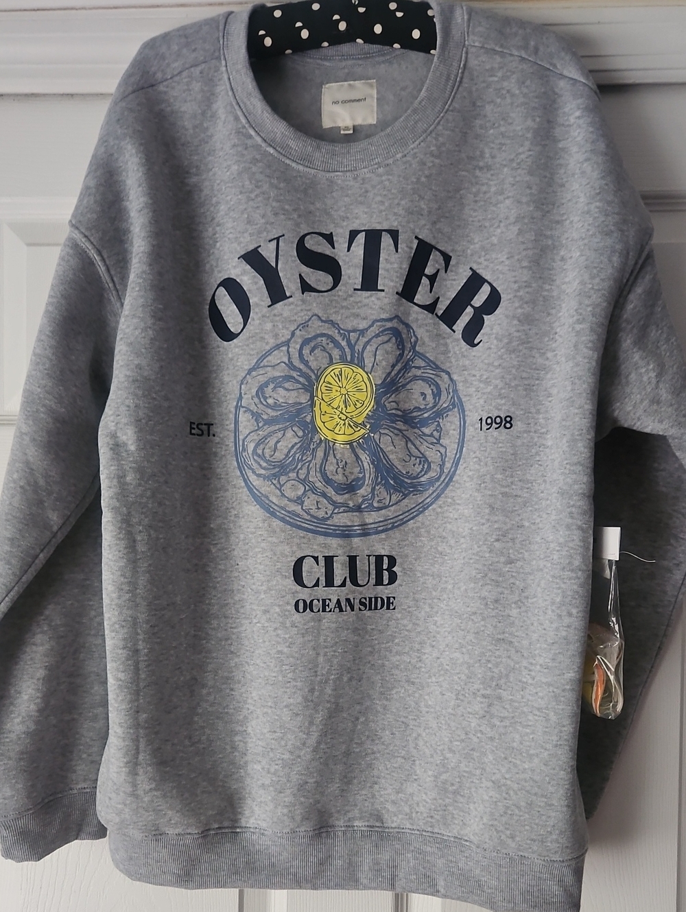 Oyster Club Oceanside Grey Graphic Crewneck Sweatshirt